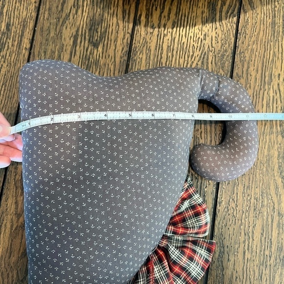 Vintage Fabric HandmadeFat Cat Weighted Doorstop Green Floral Pattern Kitty Cat - Picture 10 of 11